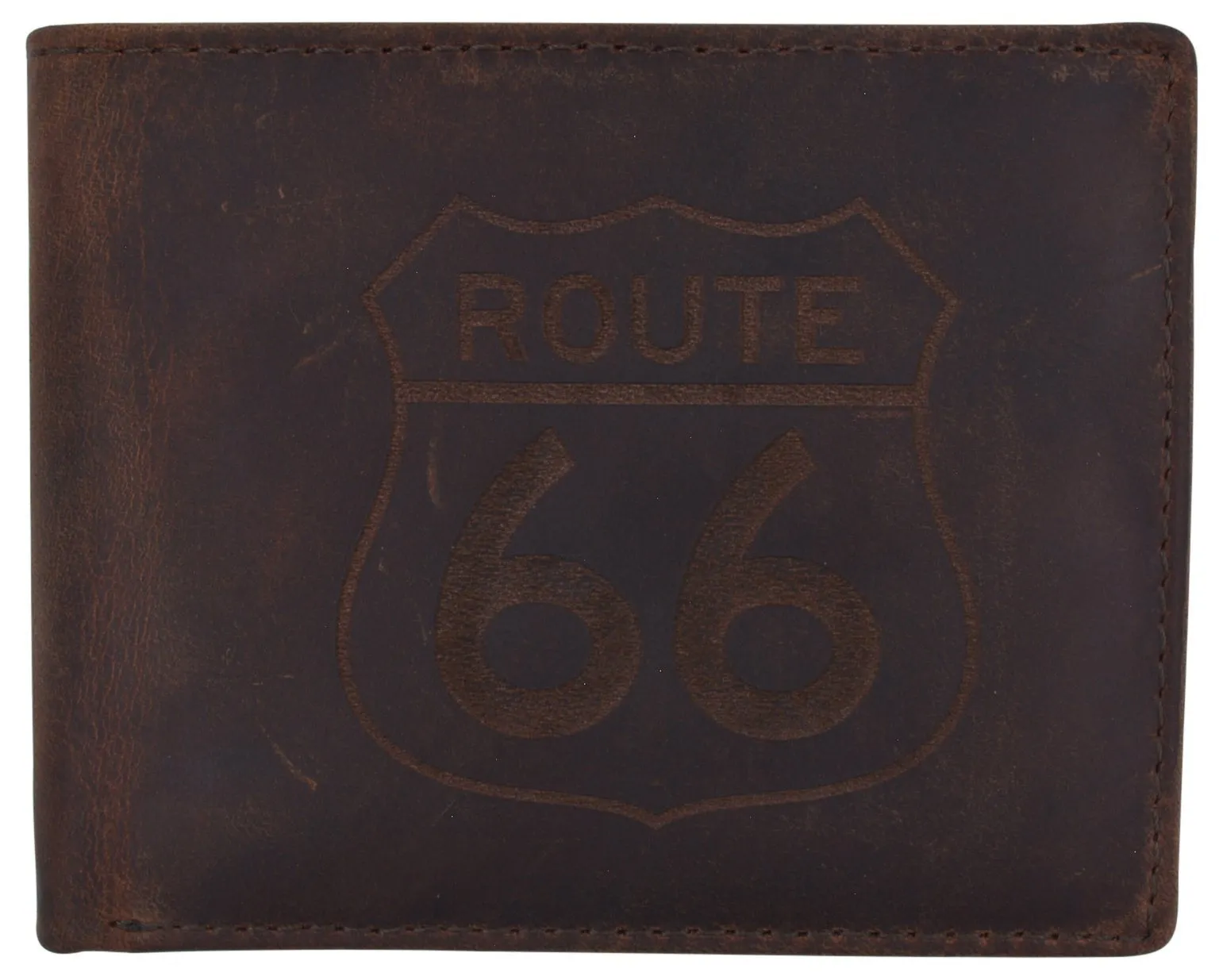 RFID Rustic Men Wallet-Route66 Design Craft Stamp