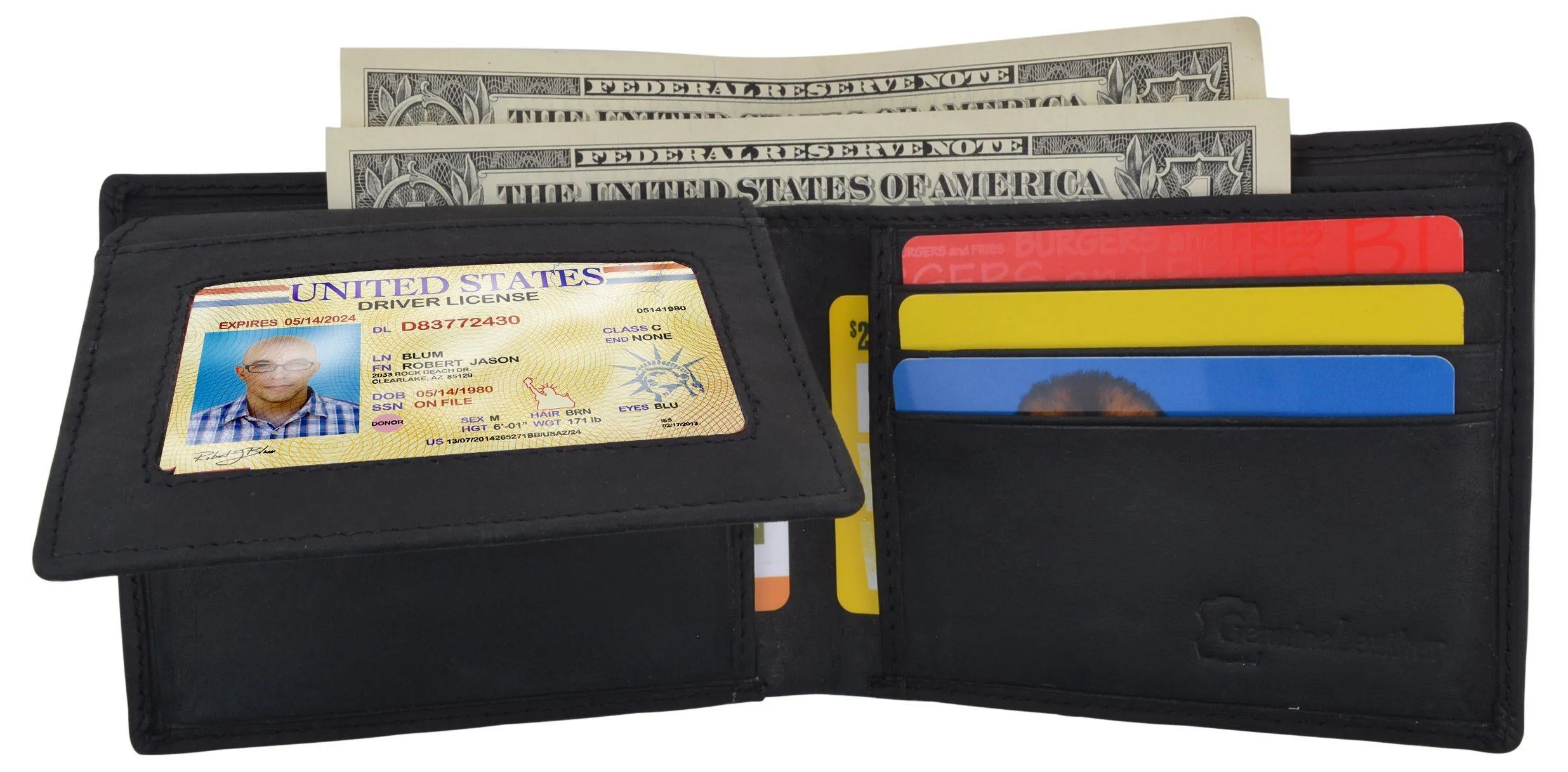 RFID Rustic Men Wallet-Route66 Design Craft Stamp