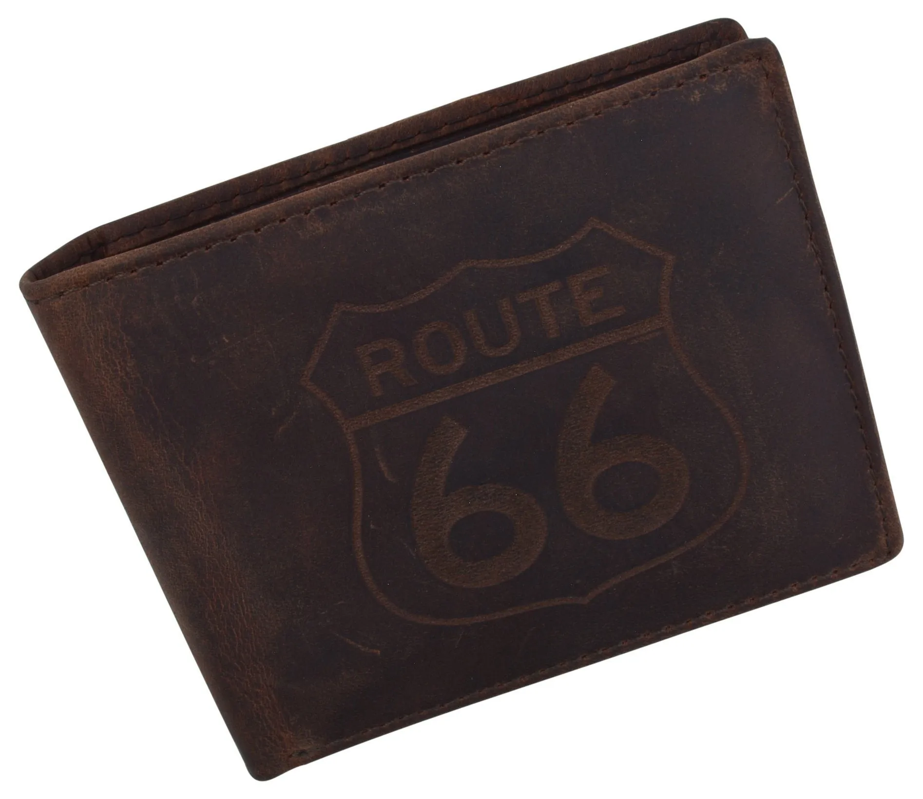RFID Rustic Men Wallet-Route66 Design Craft Stamp
