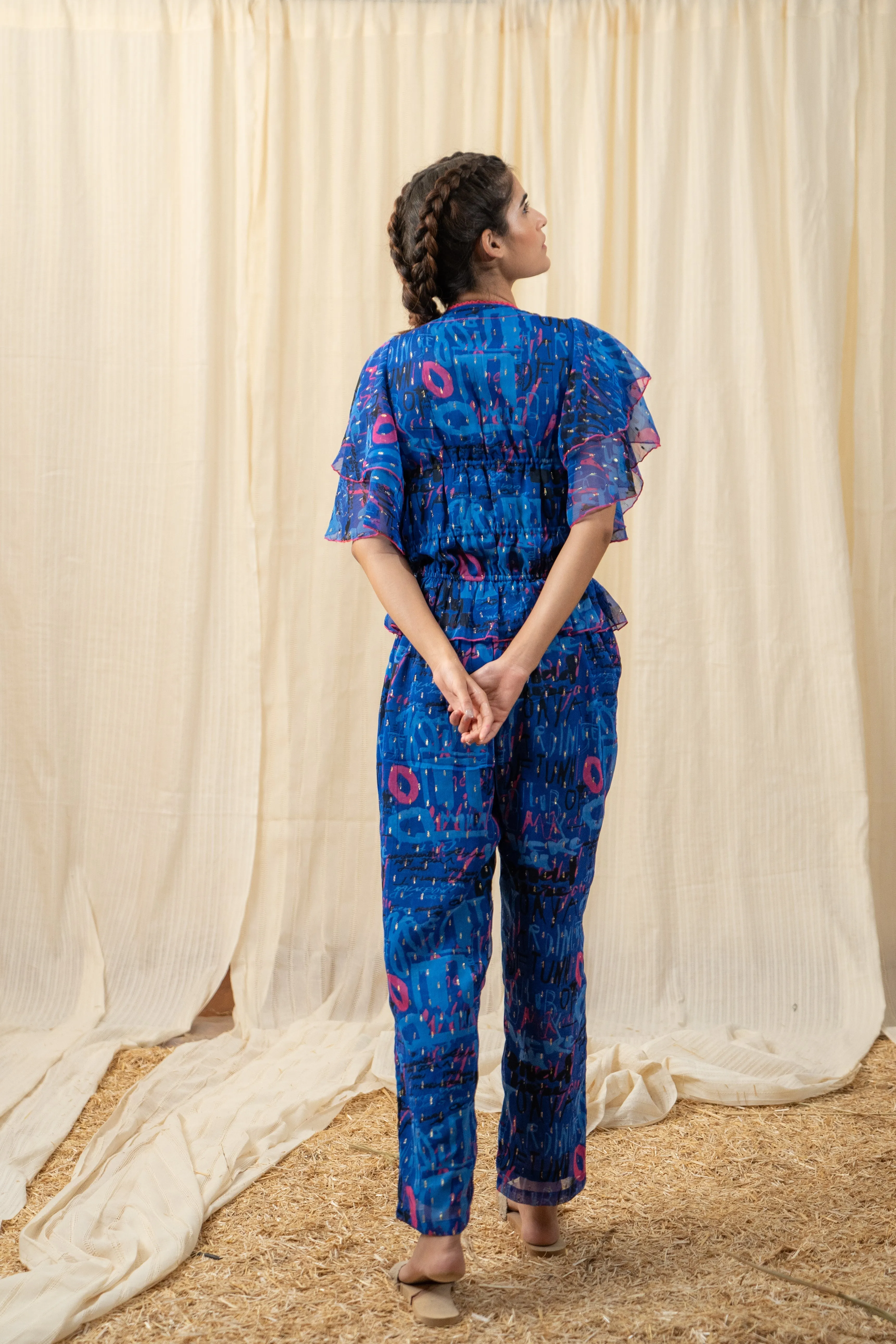 Sea Blue Co-ord Set (Set Of 2)