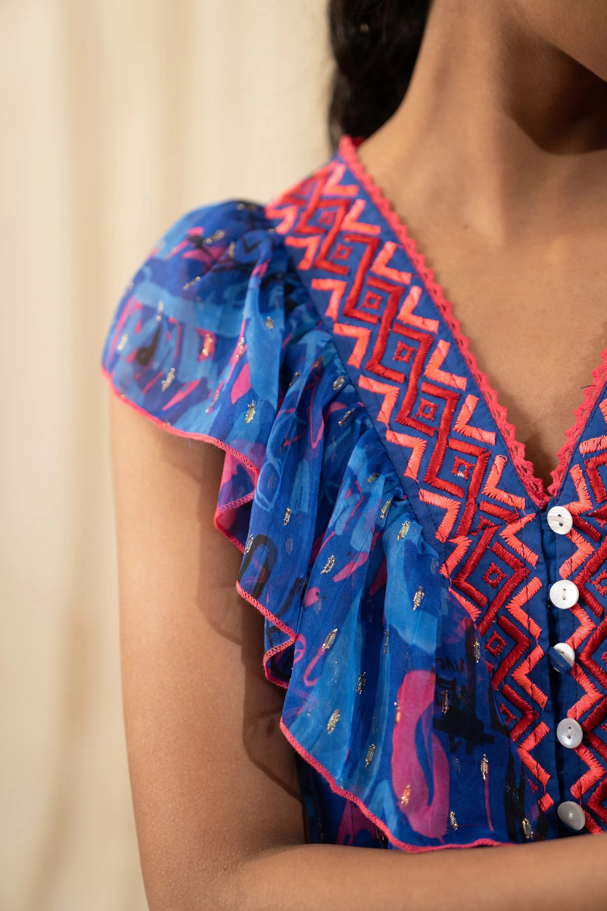 Sea Blue Lace Dress