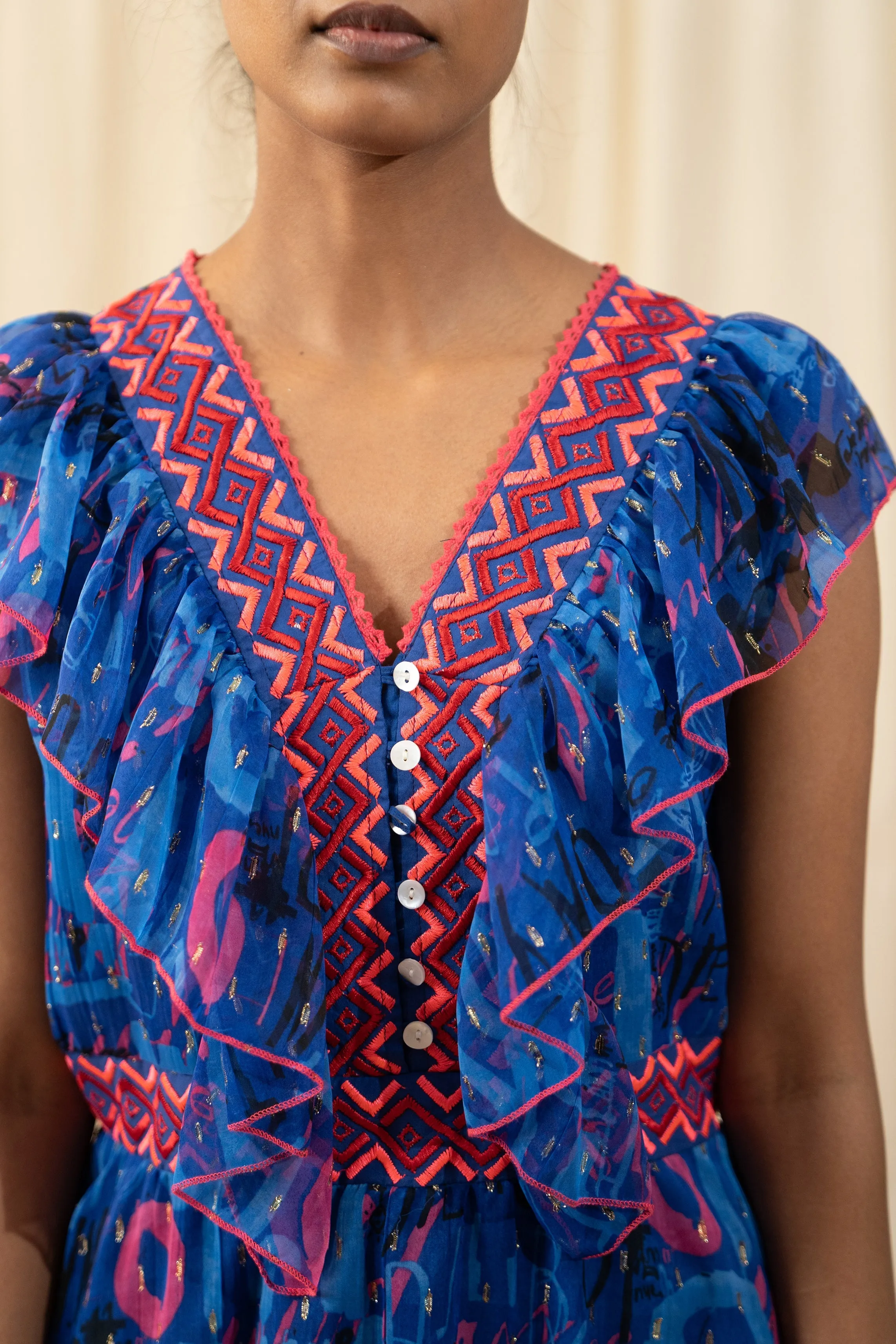 Sea Blue Lace Dress