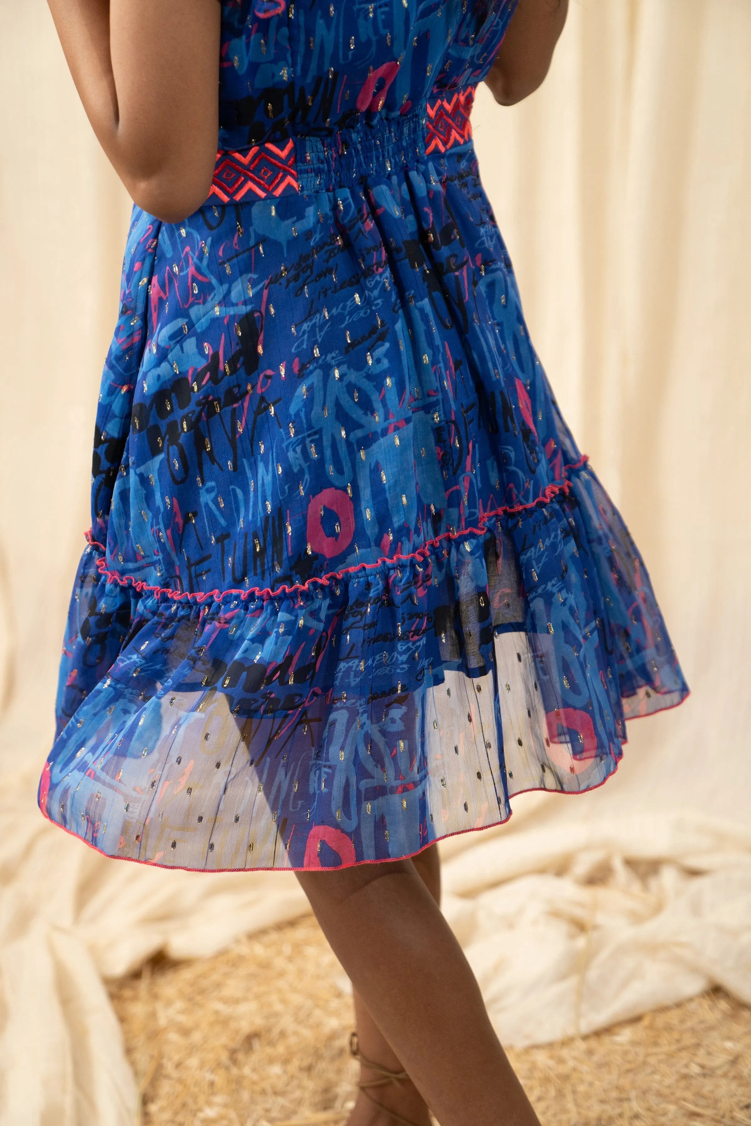 Sea Blue Lace Dress