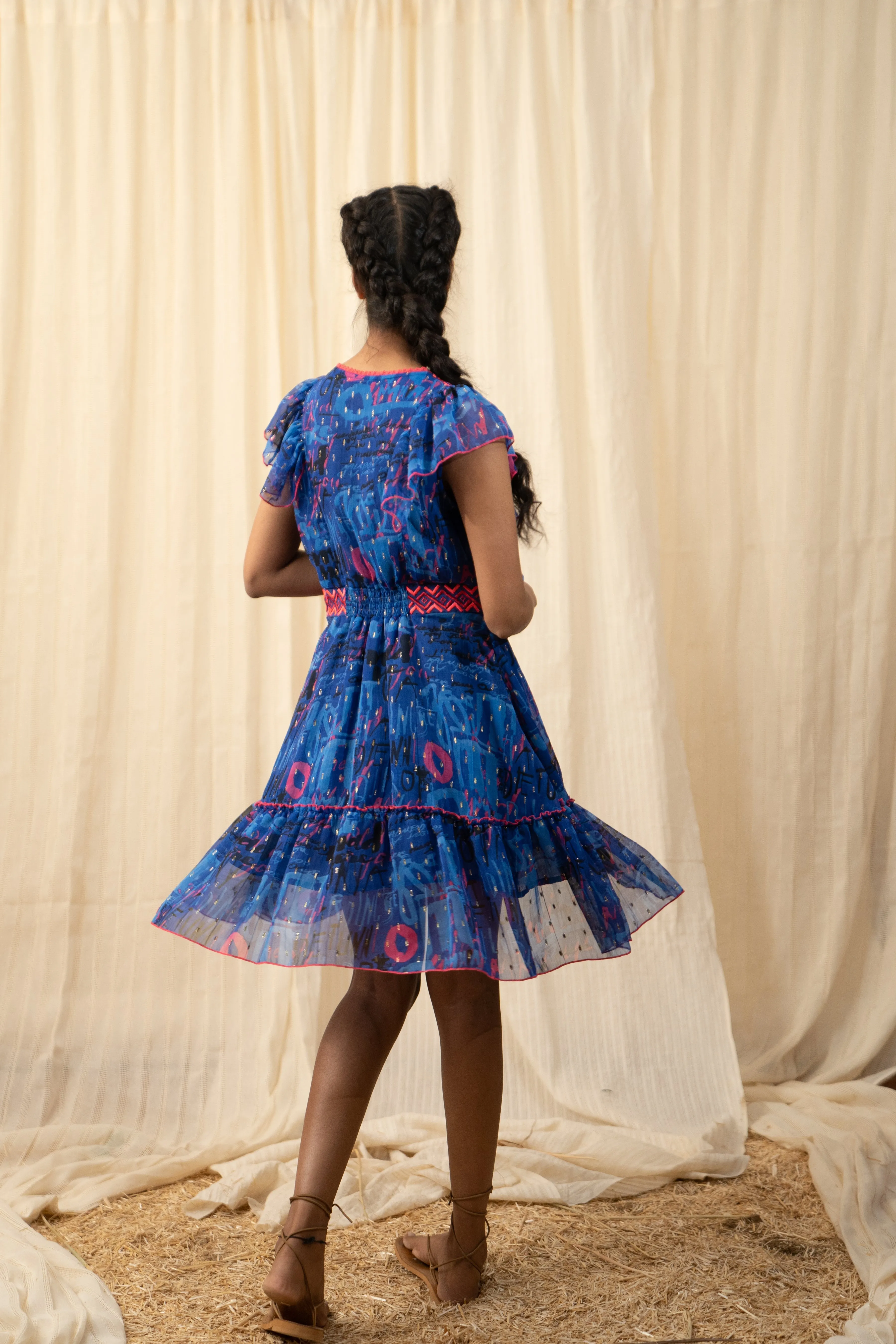 Sea Blue Lace Dress
