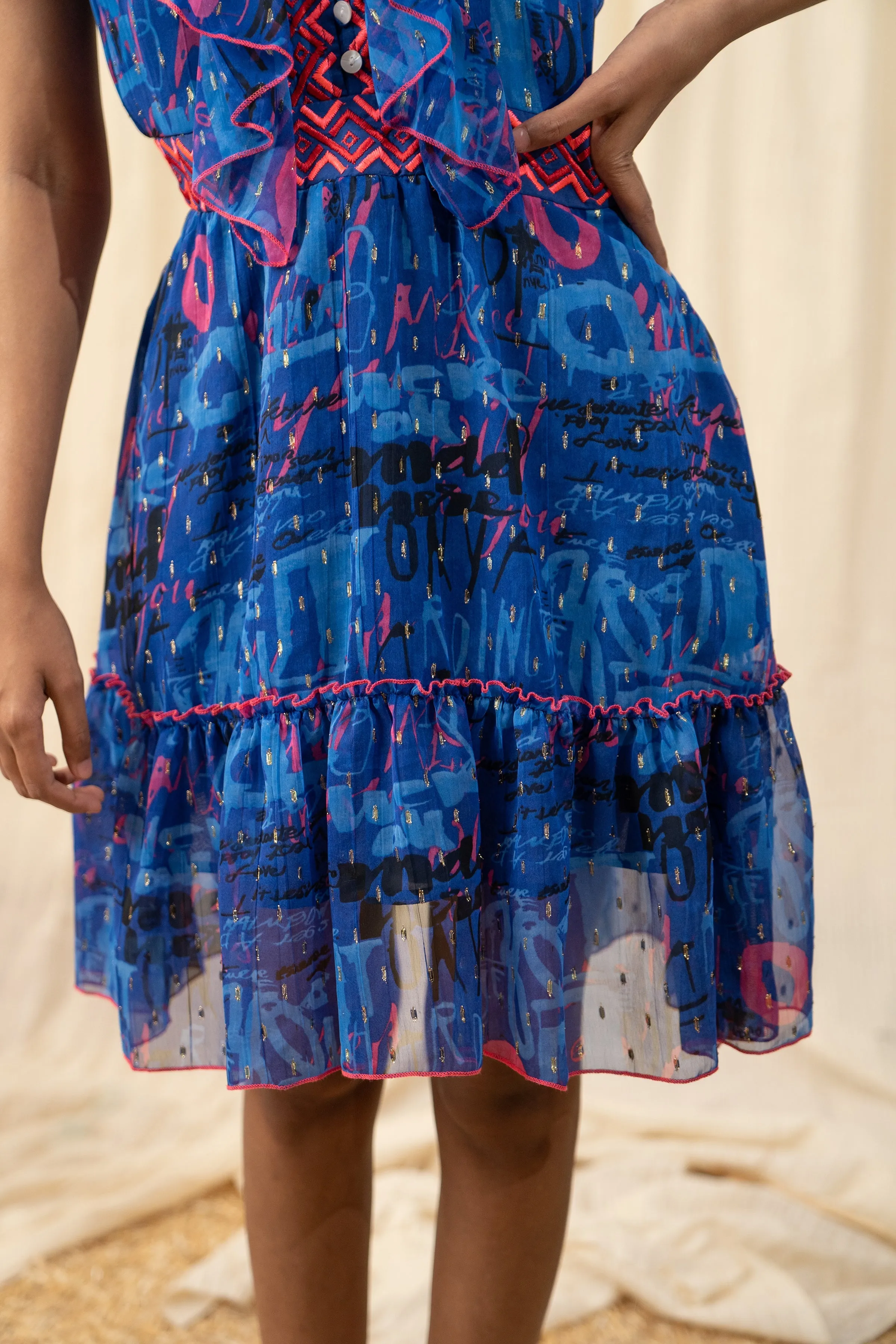 Sea Blue Lace Dress
