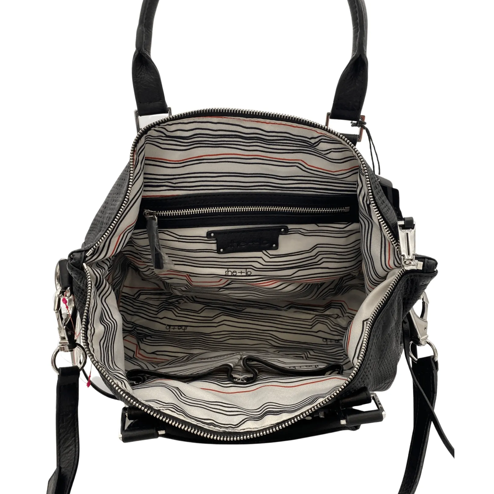 SHE   LO Webbed Satchel- Black New w/Tags