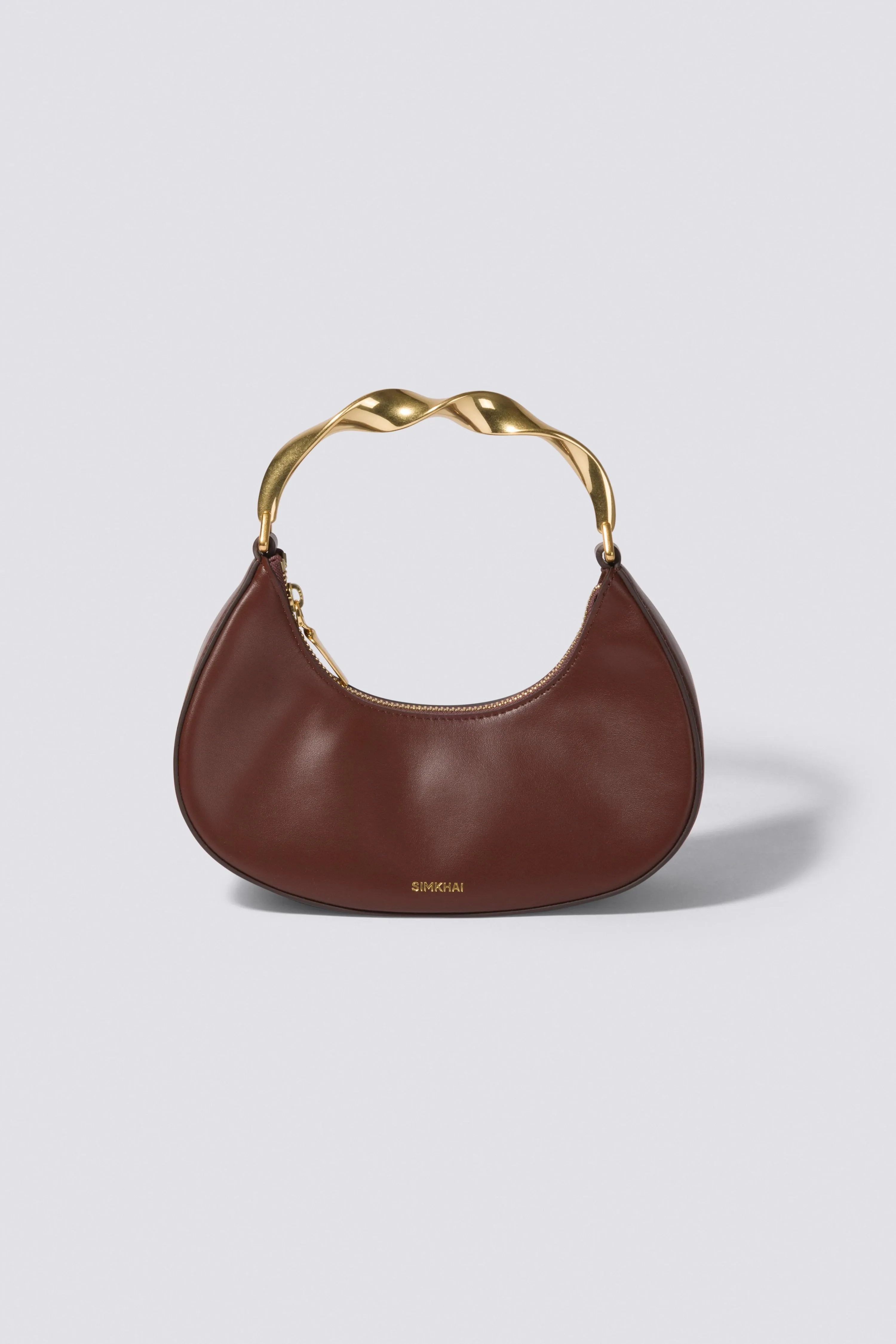 SIMKHAI - Nixi Twist Handle Hobo Bag in Sierra