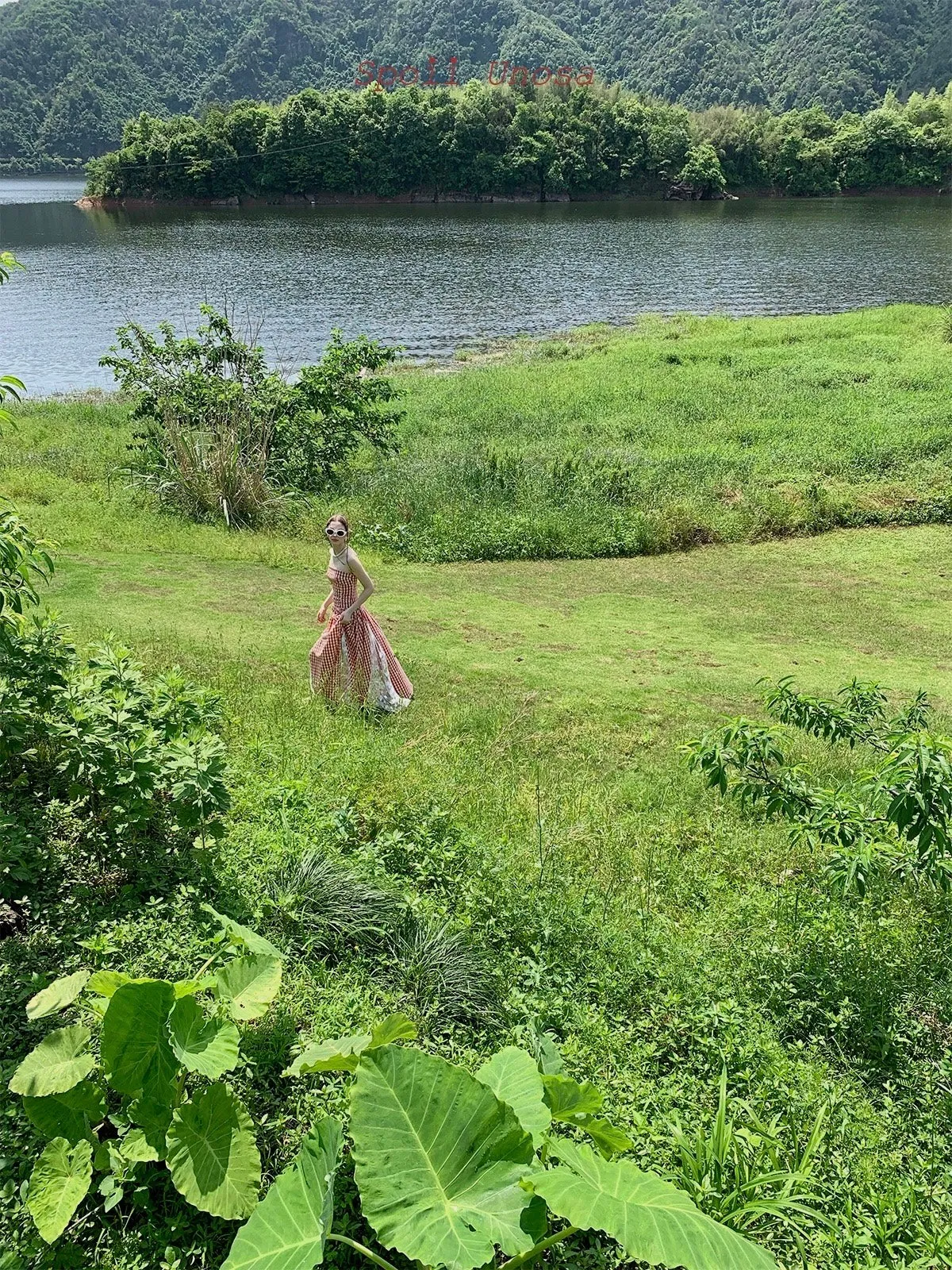 [SPOII UNOSA] French Riviera Garden Dress Gingham Midi Dress Gown