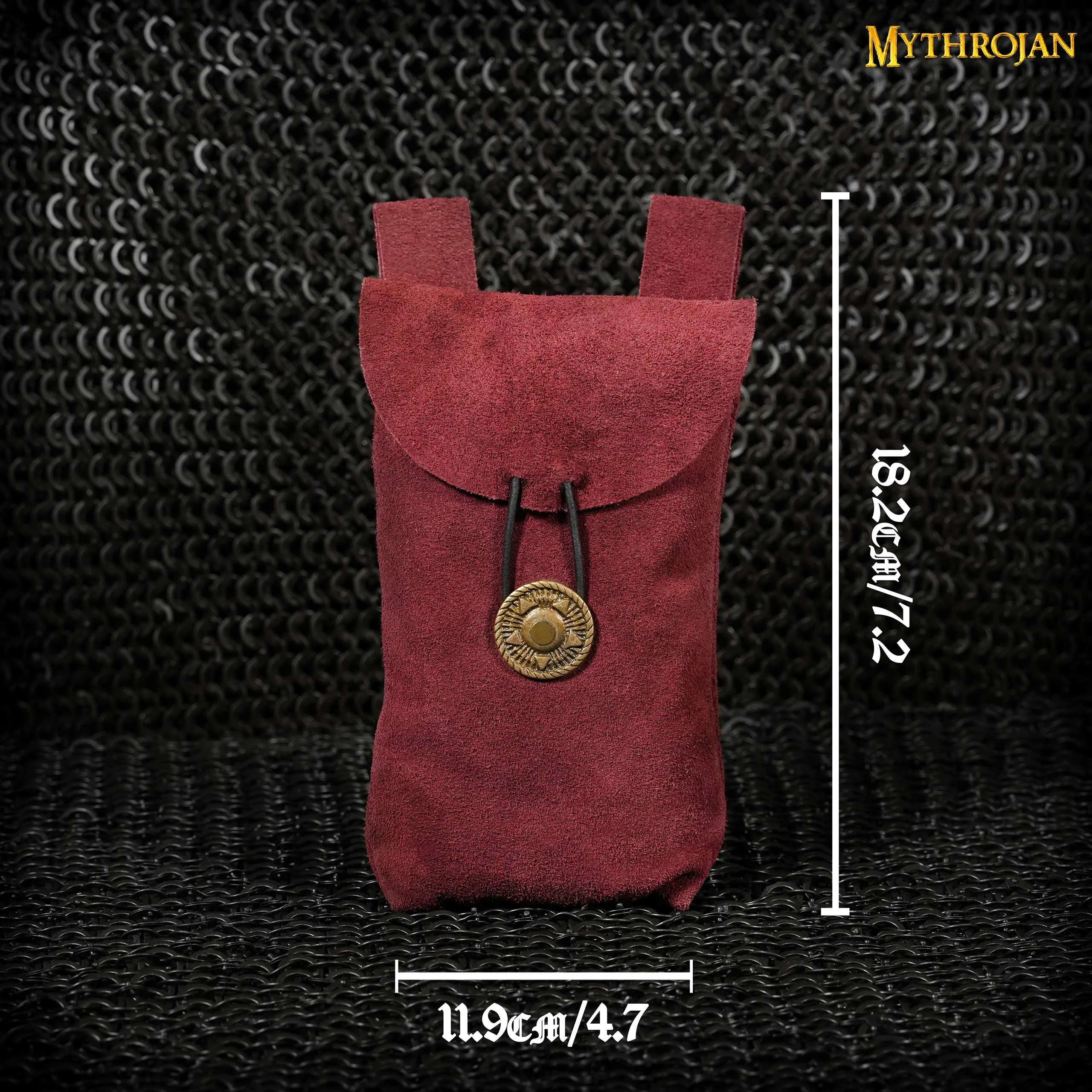 Suede Wine Red Leather Bag