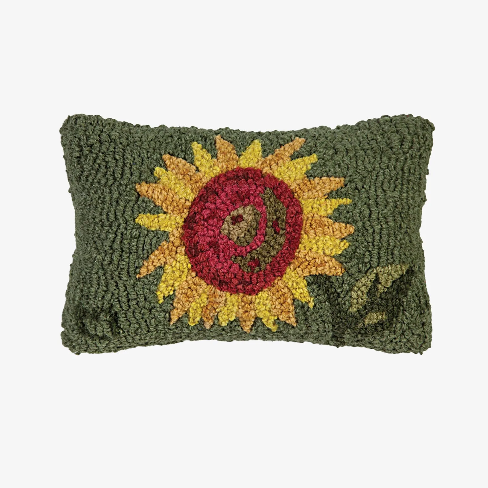Sunflower Hand Hooked Pillow