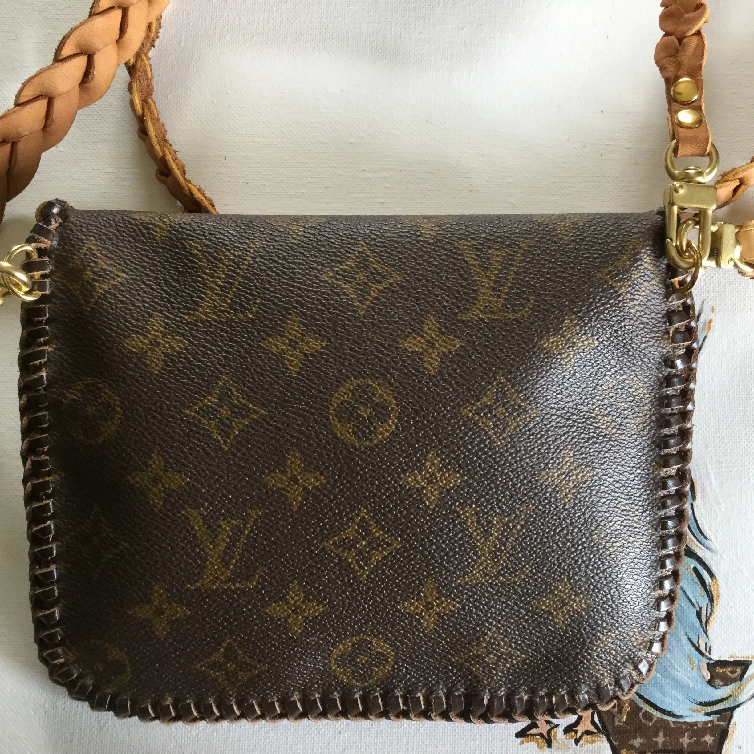 The Falcon - Full Monogram Vintage Wristlet/Crossbody/Clutch