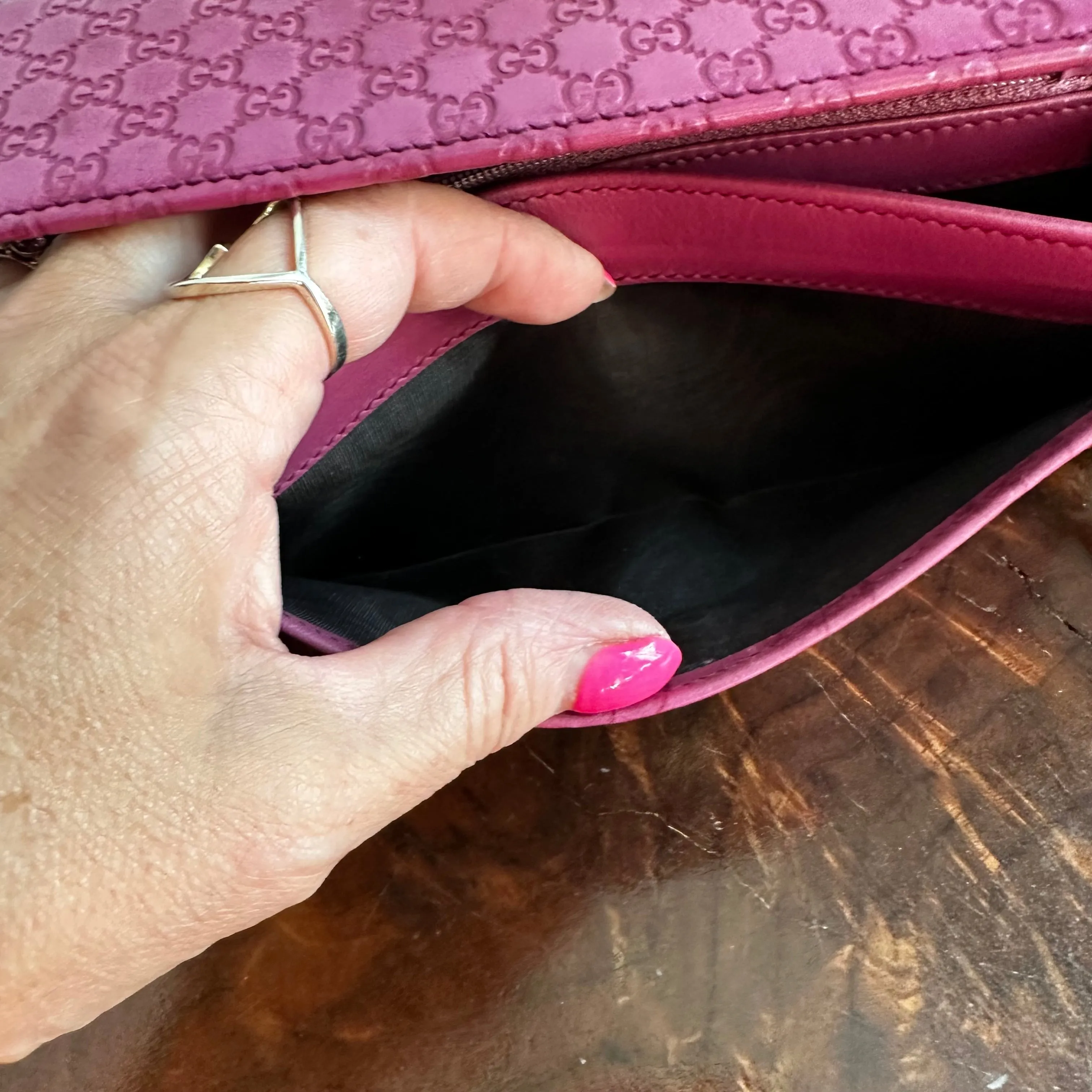 The Junco Wallet/Crossbody - Vintage GG in Purple
