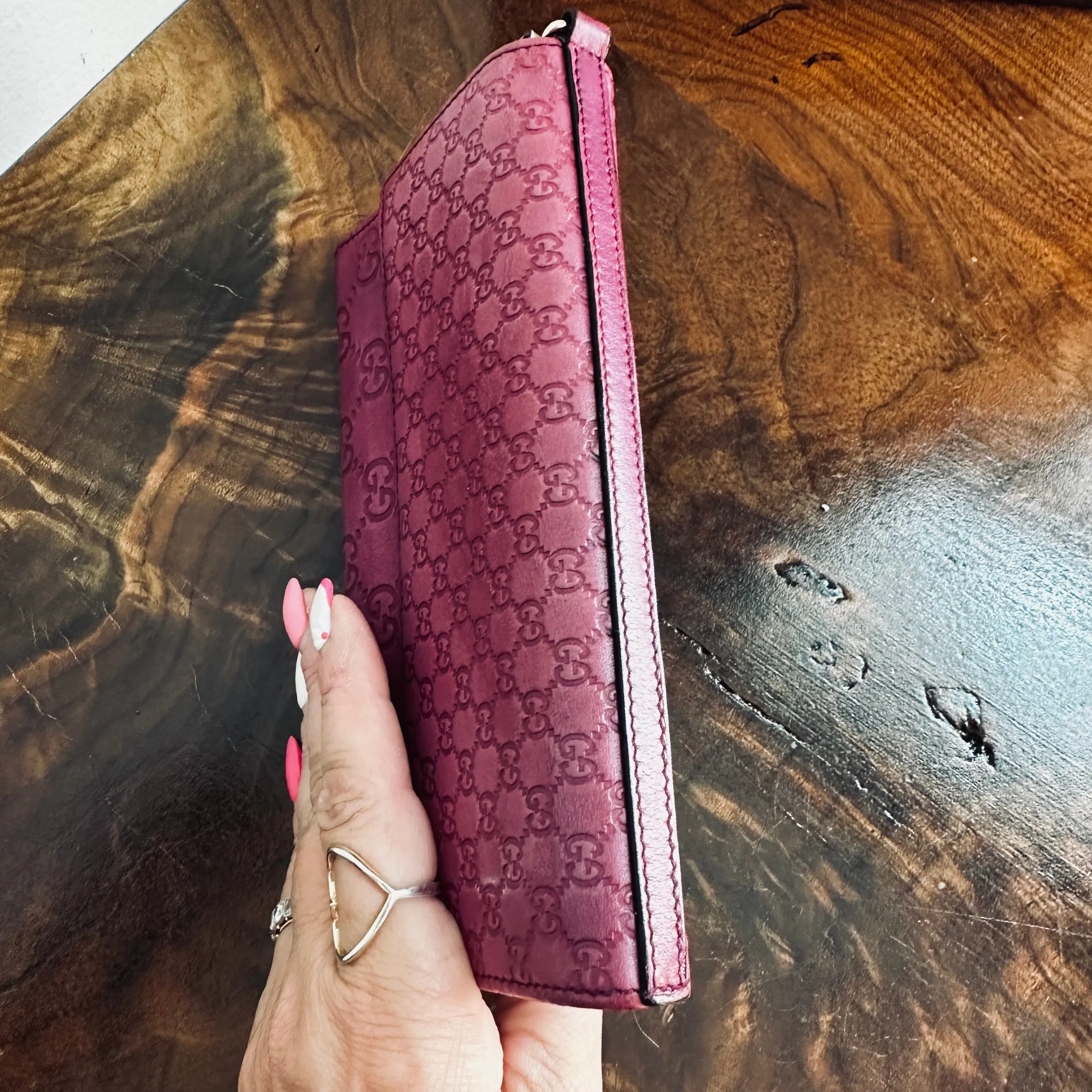 The Junco Wallet/Crossbody - Vintage GG in Purple