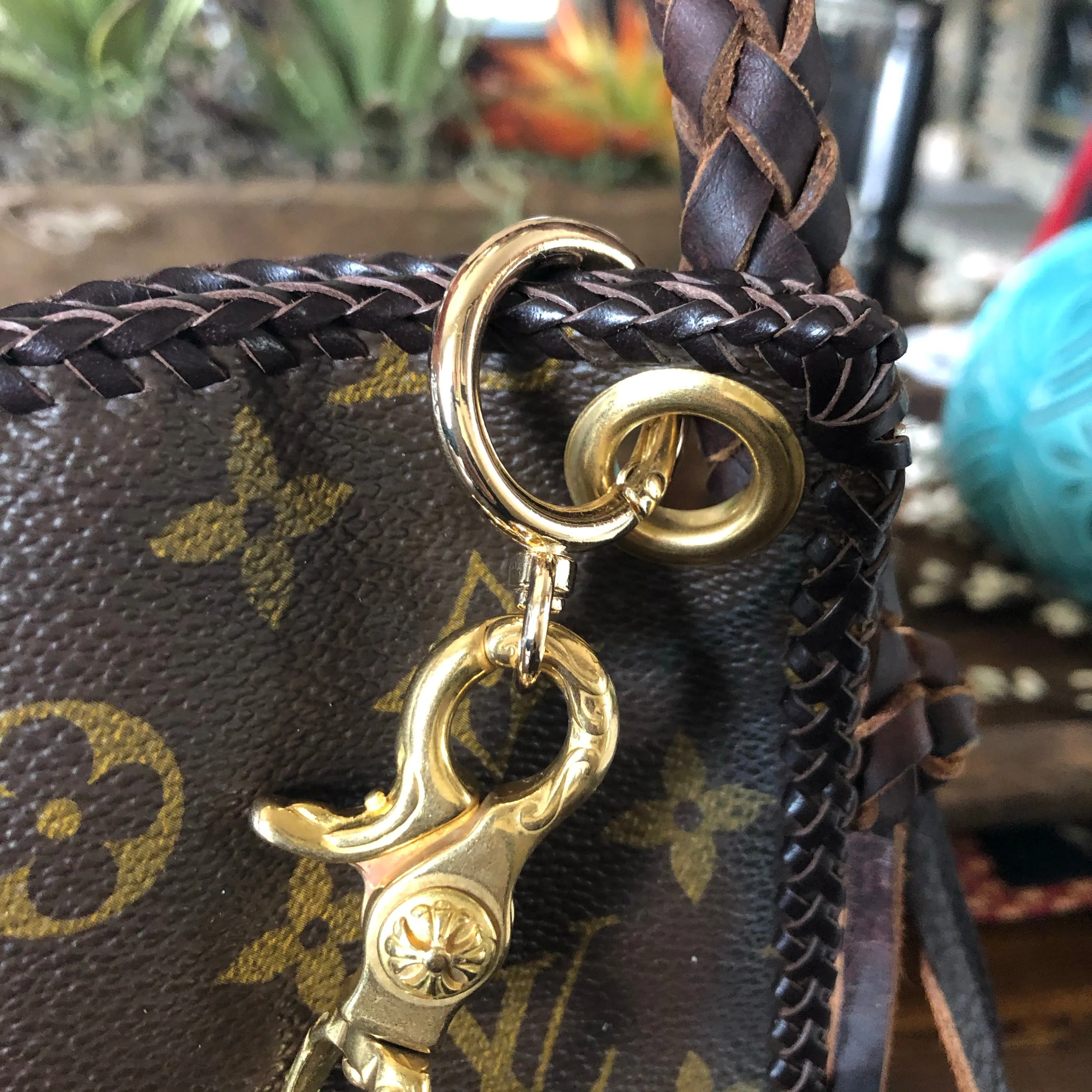 The Peacock - Vintage Monogram Hobo Crossbody