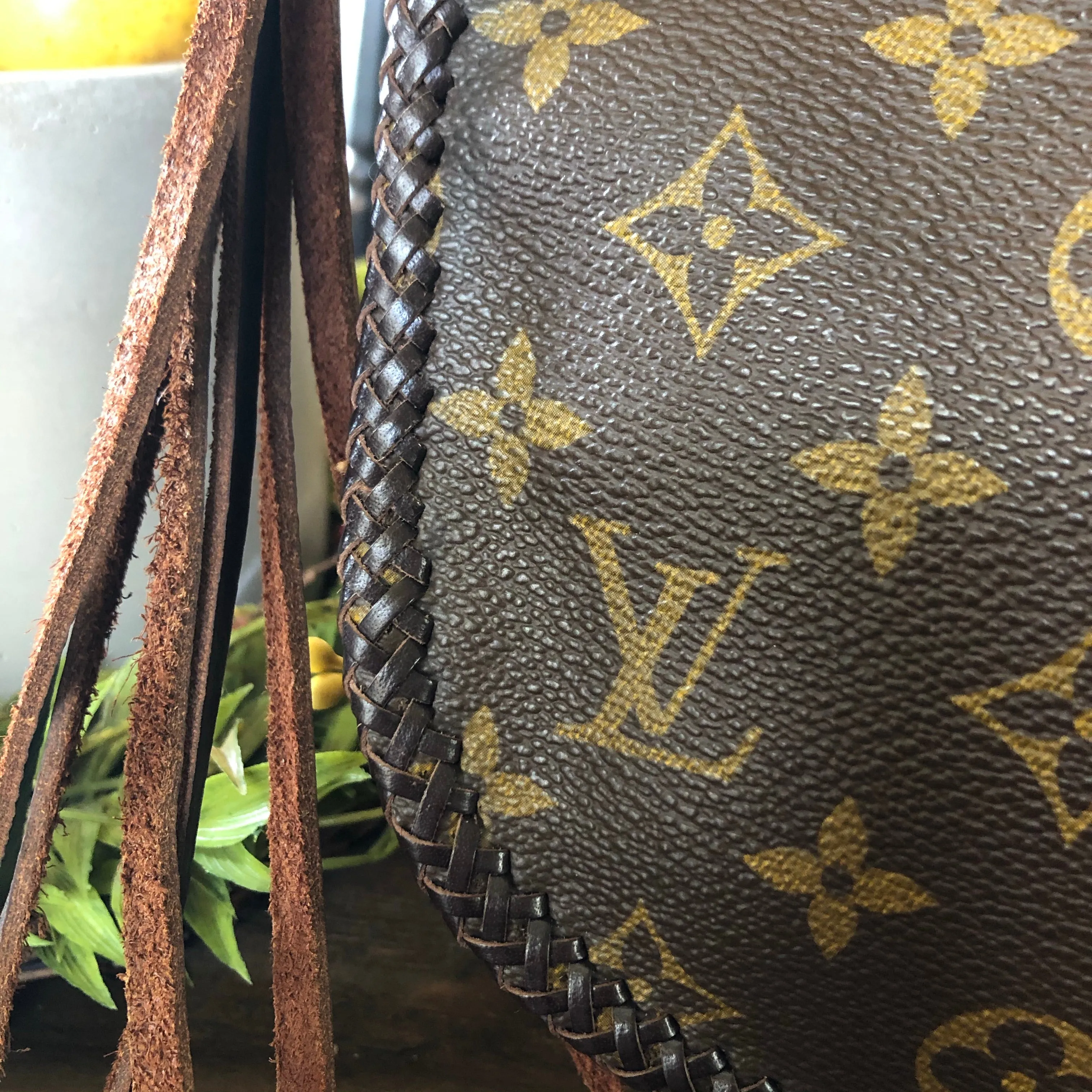 The Peacock - Vintage Monogram Hobo Crossbody