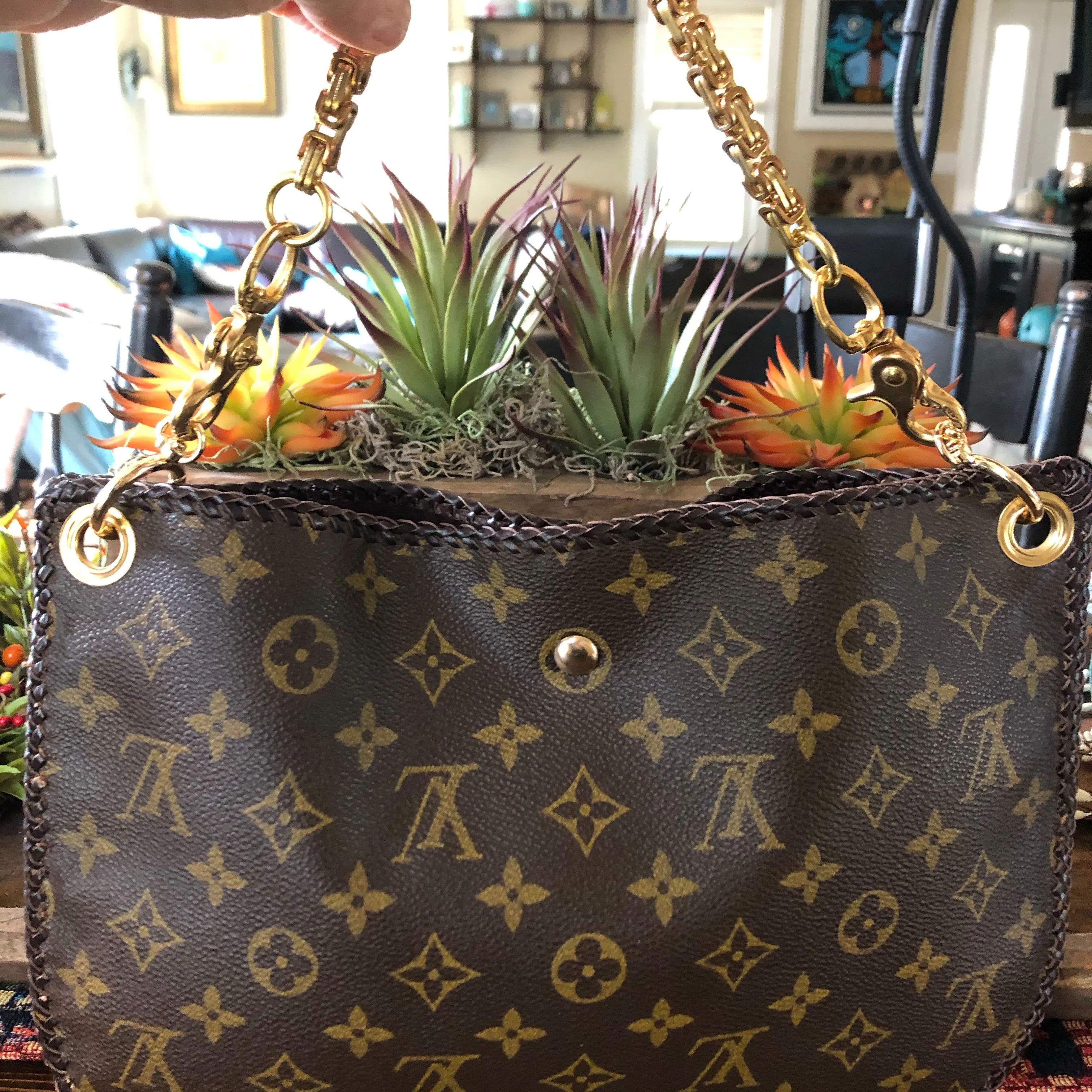 The Peacock - Vintage Monogram Hobo Crossbody