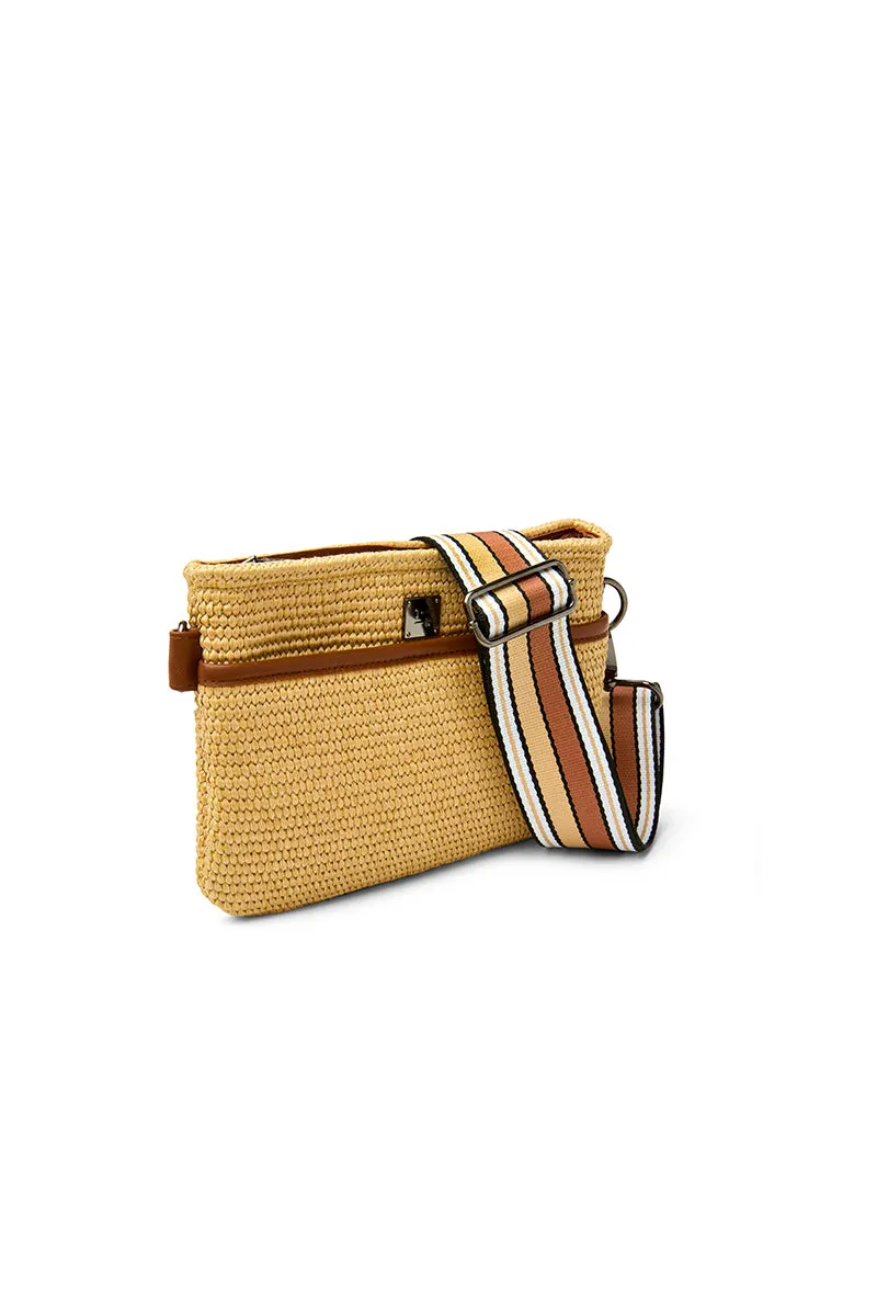 Think Royln Raffia Bum Bag