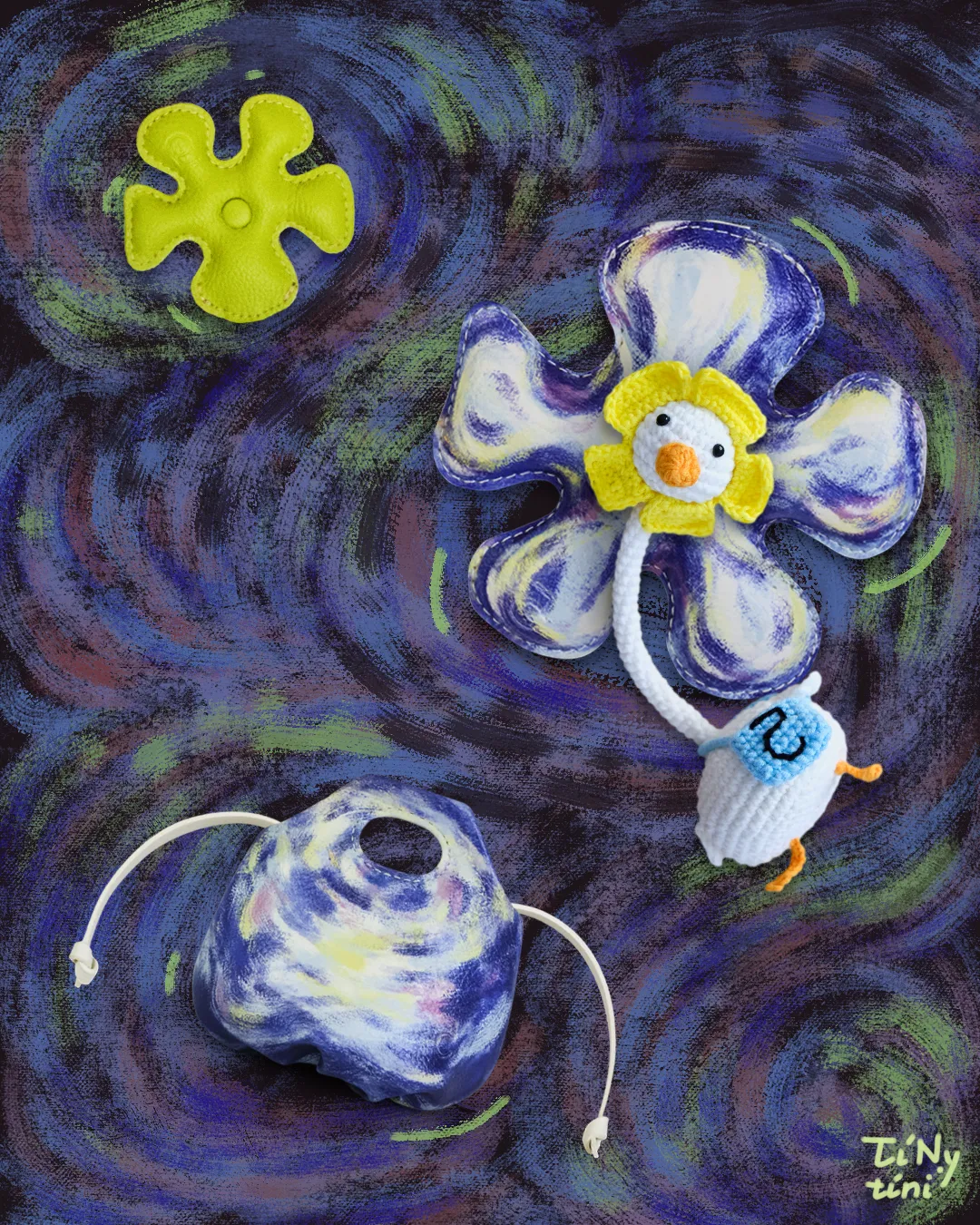 Túi xách Tiny Flower màu Wavy Night