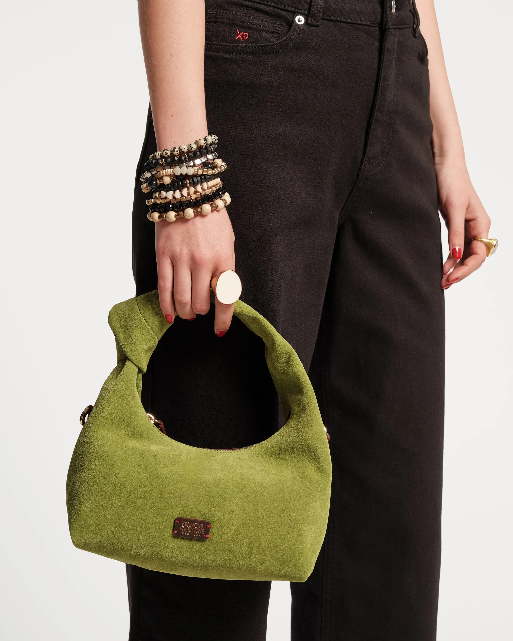 Tinsley Mini Suede Hobo Knot Bag