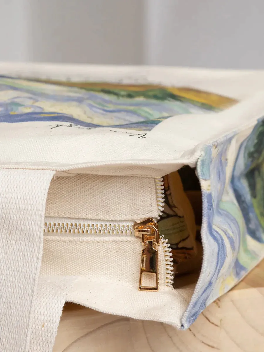 Van Gogh Wheat field with Cypresses - Tote Bag