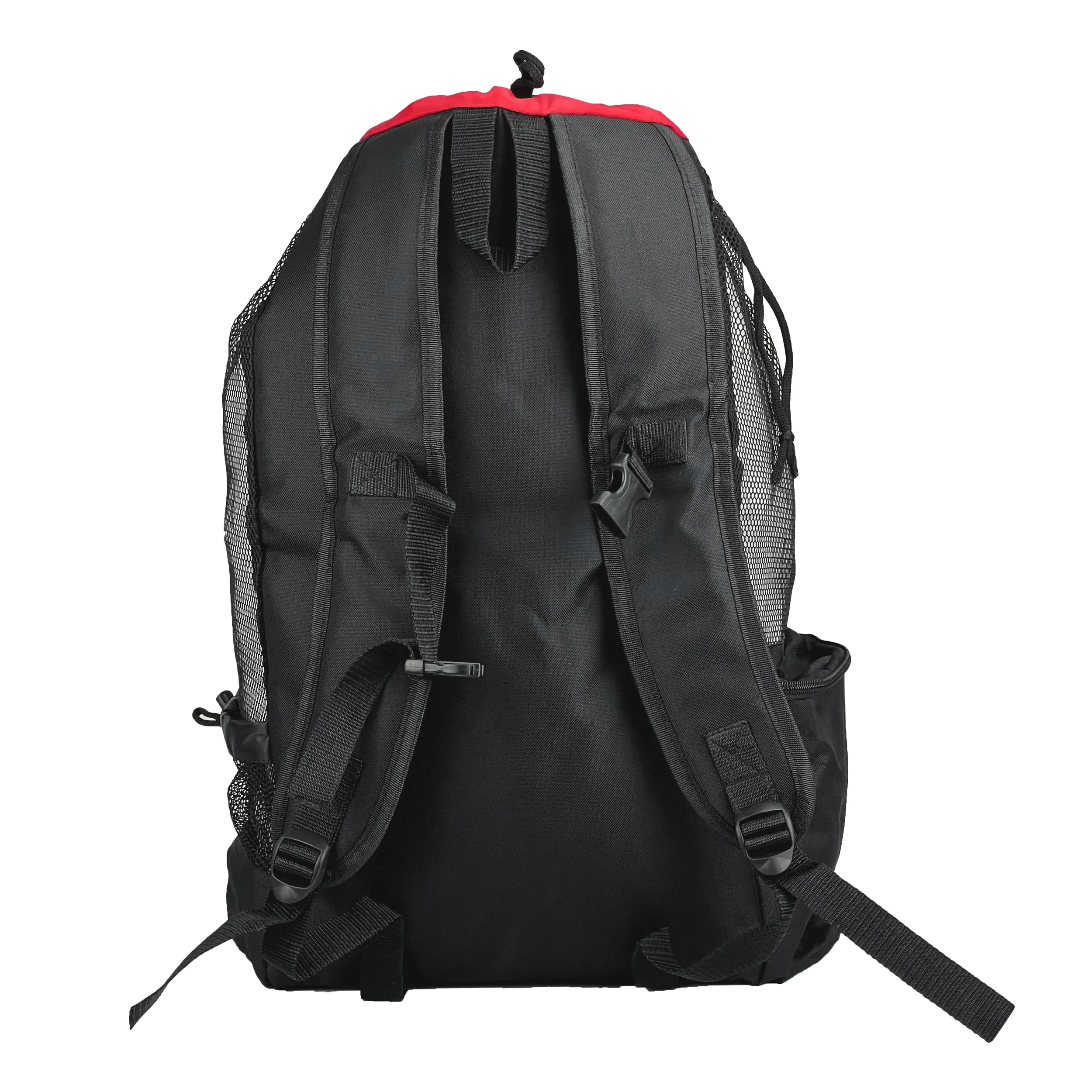 Varsity Backpack, Side Mesh, Black/Red