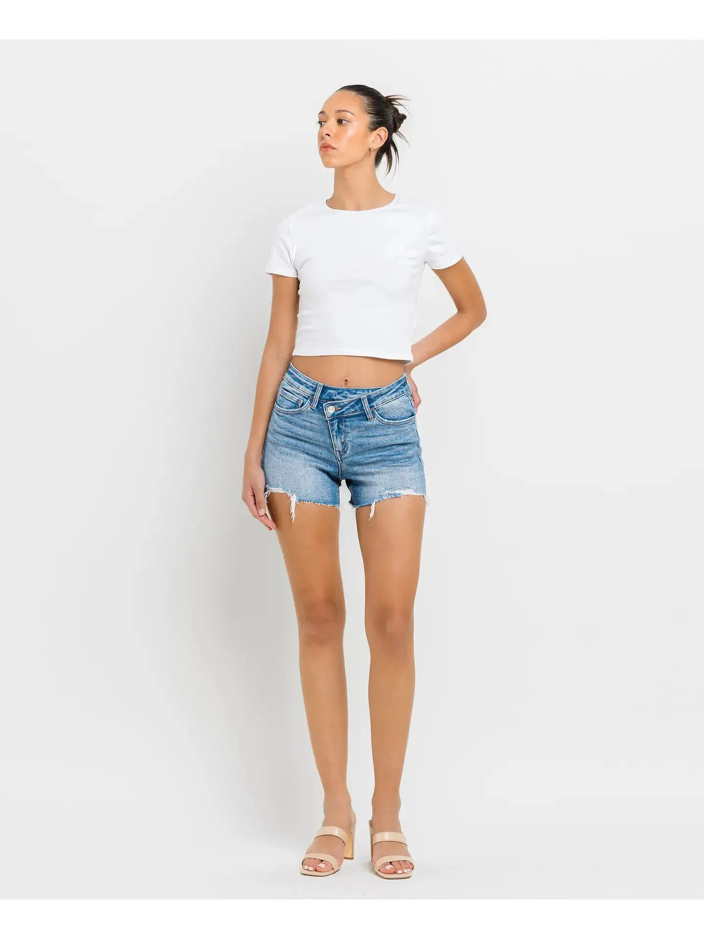 Vervet High Rise Criss Cross Shorts