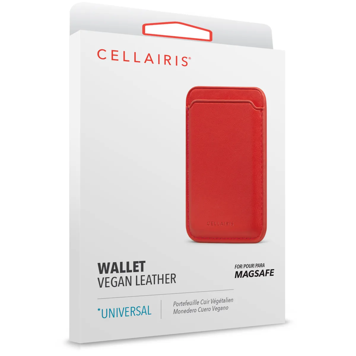 Wallet - Vegan Leather Red w/ MagSafe Accessories