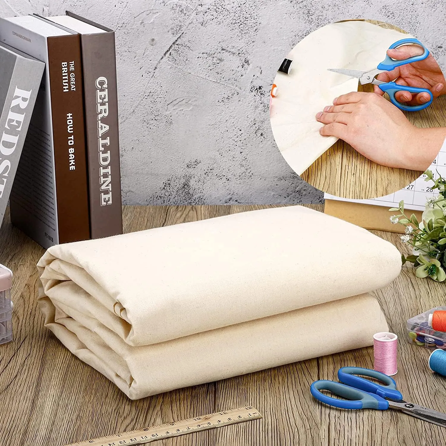 Wefab Tote bag Handle (1.25 inch x 50 meter) With Fabric (10 meter x 60 inch)