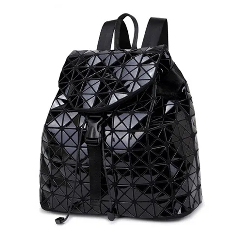 Women Drawstring Bag Holographic Backpack