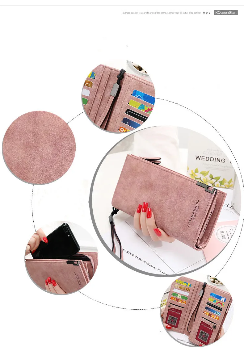 Women Wallets Fashion Lady Wristlet Handbags Long Money Bag Zipper Coin Purse Cards ID Holder Clutch Woman Wallet Burse Notecase