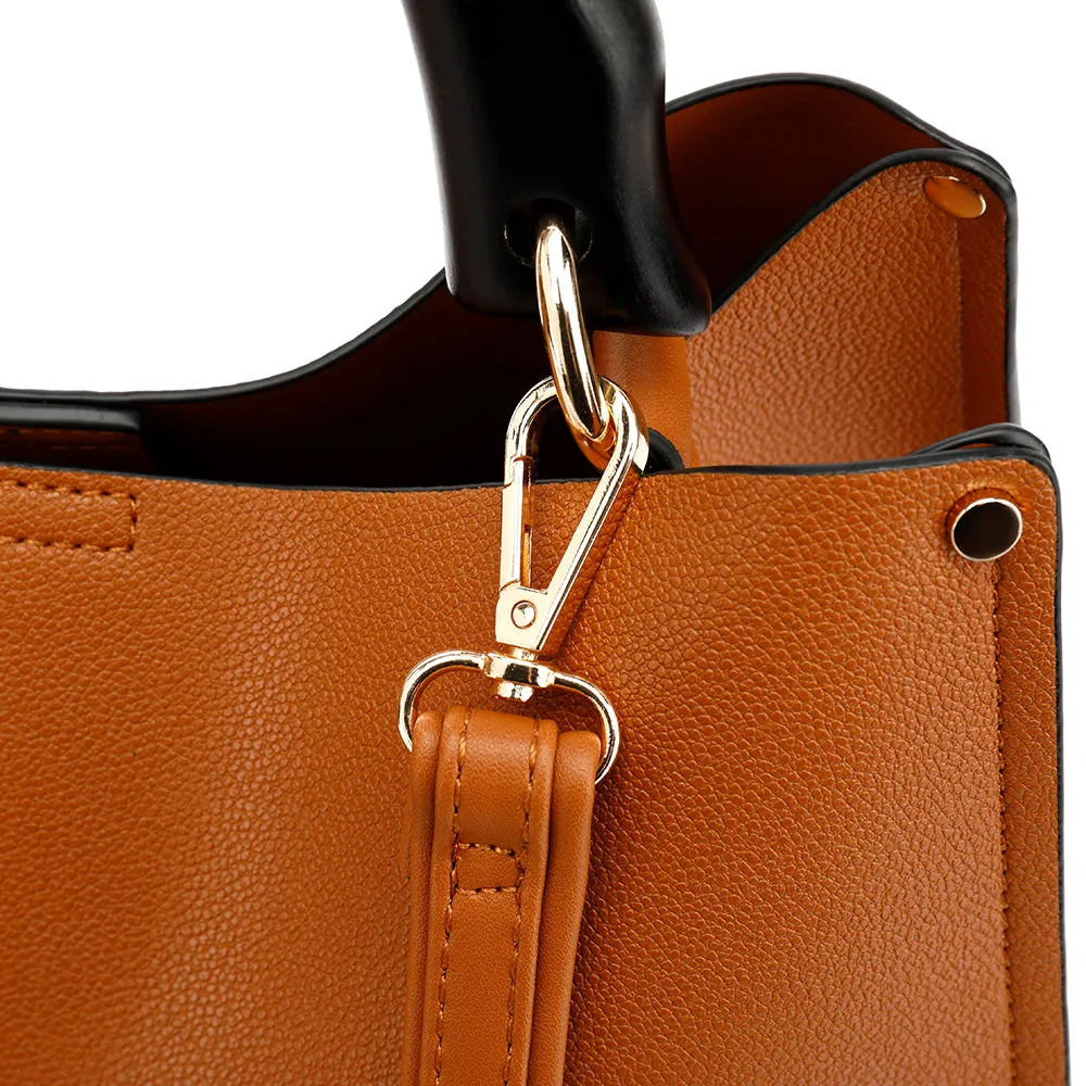 Wooden Handle Satchel