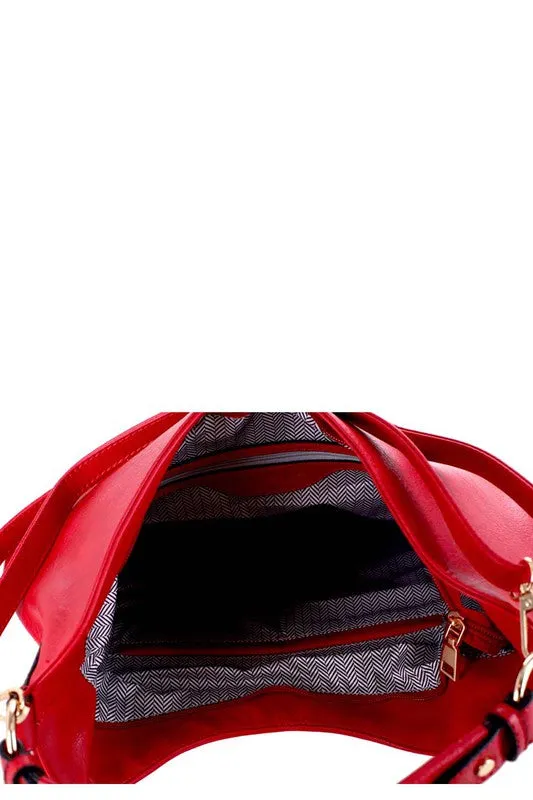 Woven 2-Way Hobo Bag