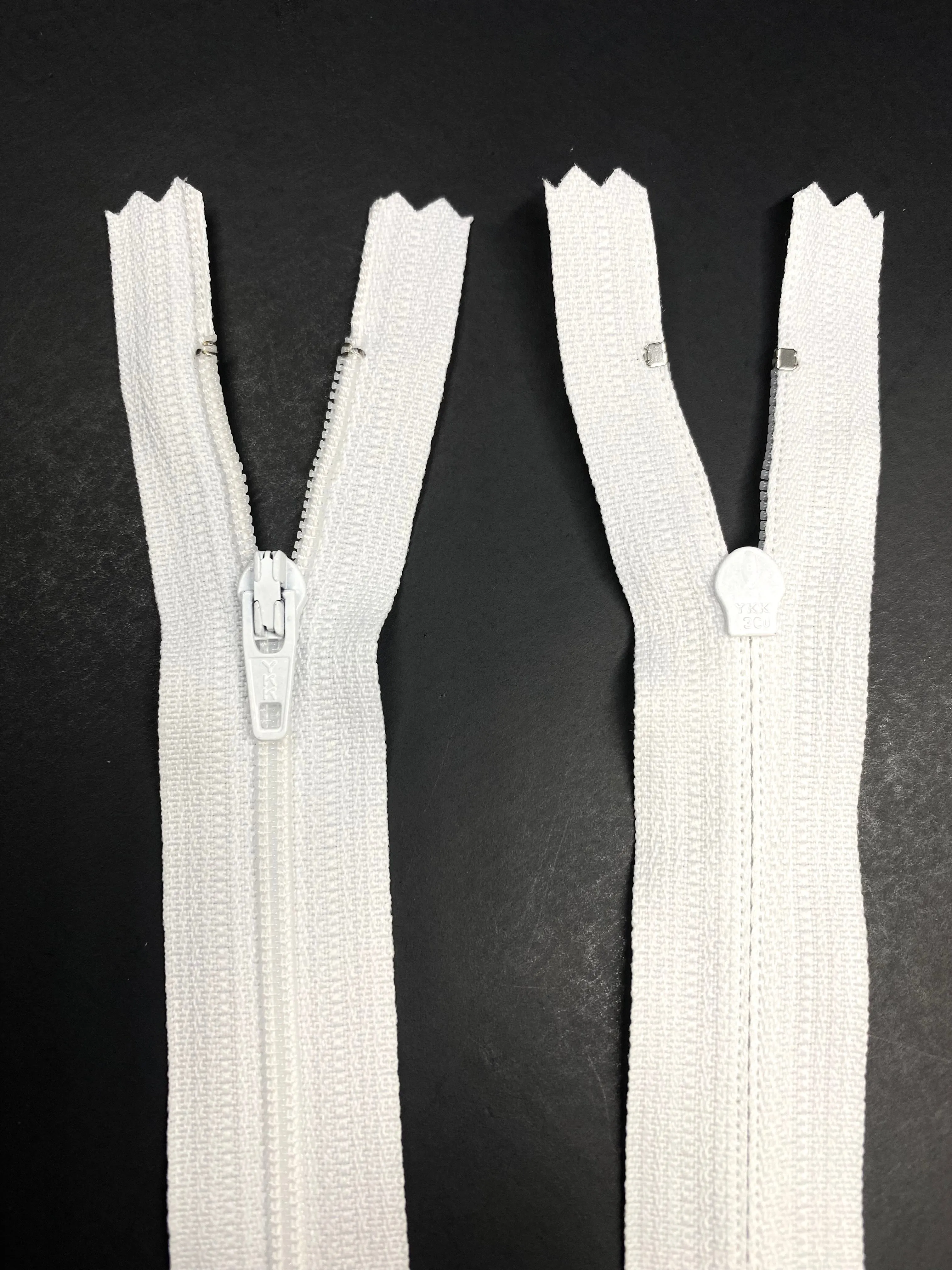 YKK® #3 Nylon Zipper c/e #501 (White)