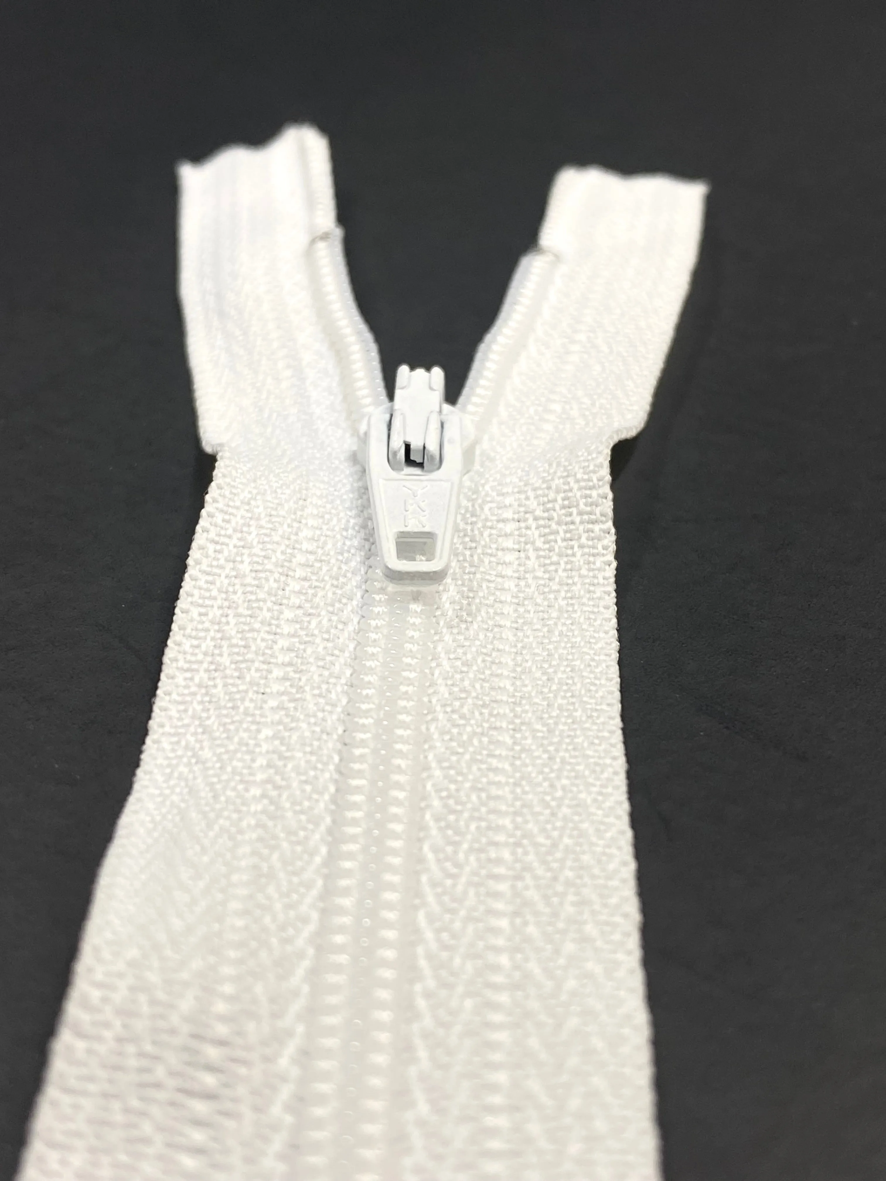 YKK® #3 Nylon Zipper c/e #501 (White)